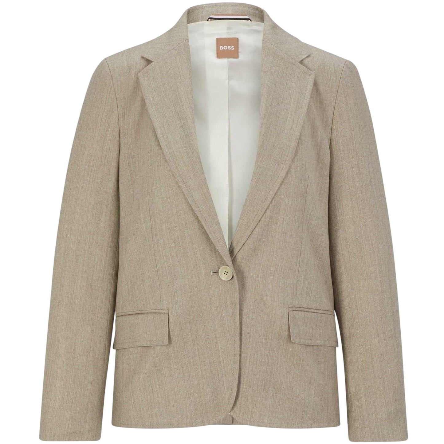 White - Front - Boss Womens-Ladies Notch Neck Suit Jacket