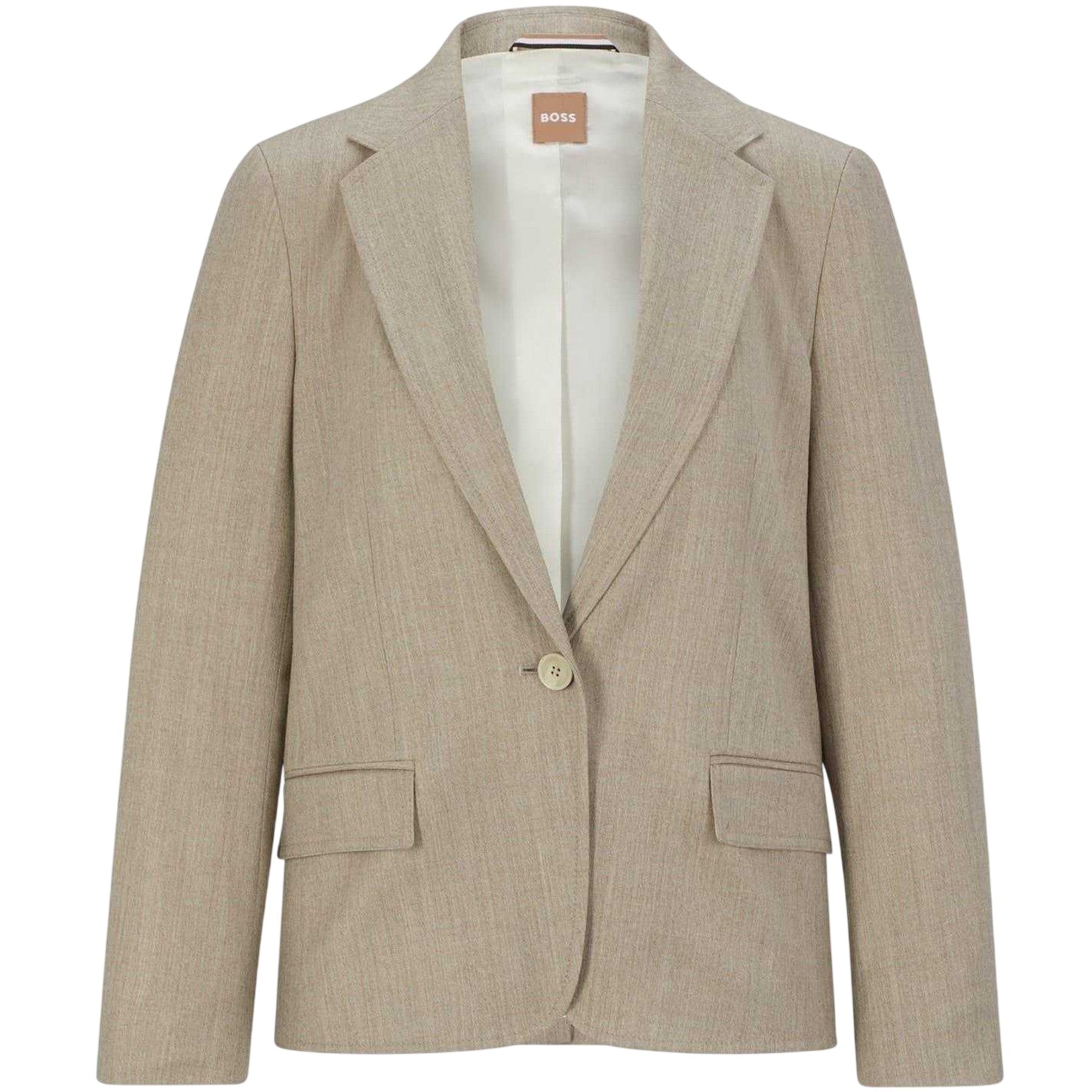 White - Front - Boss Womens-Ladies Notch Neck Suit Jacket