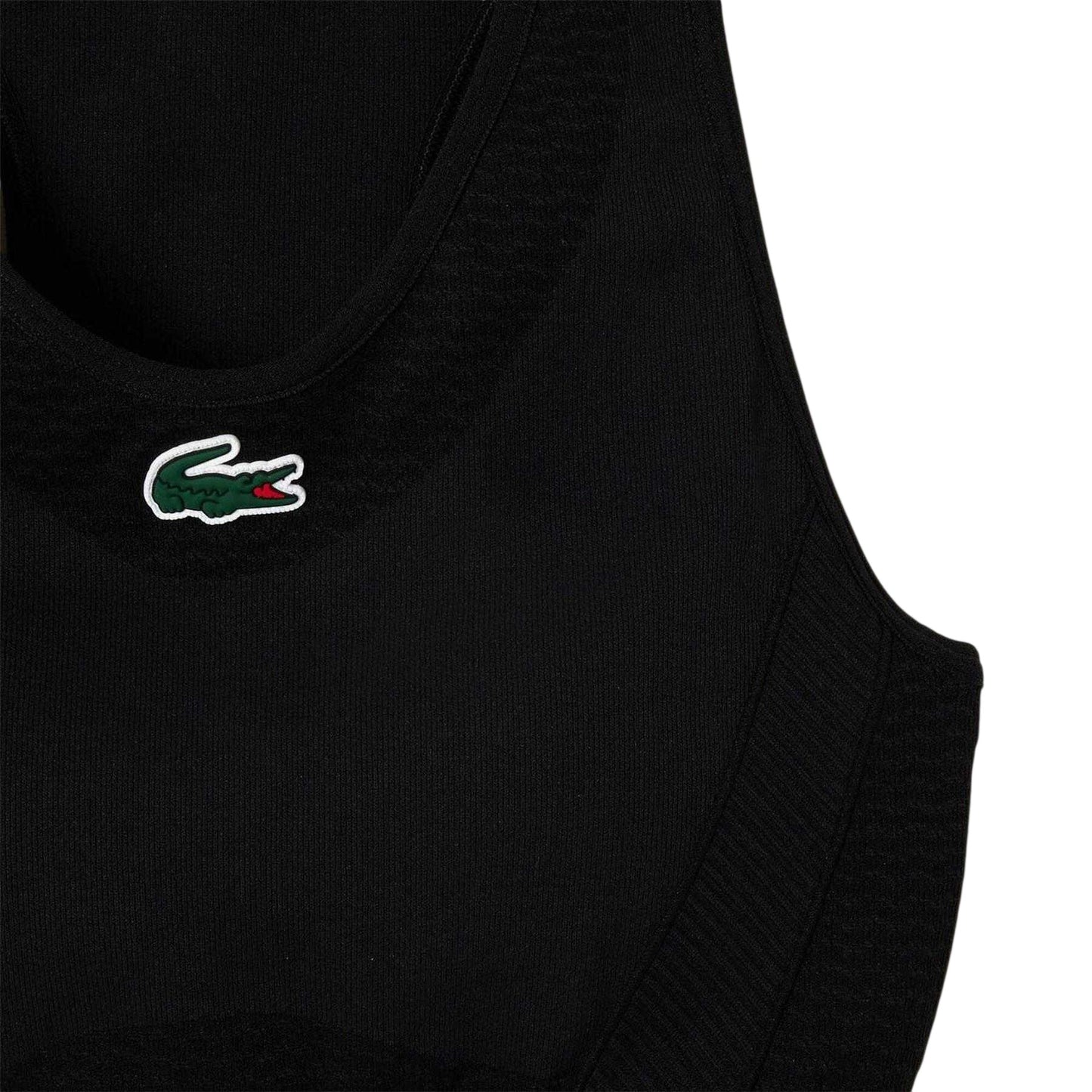 Black - Side - Lacoste Womens-Ladies Stretch Sports Bra