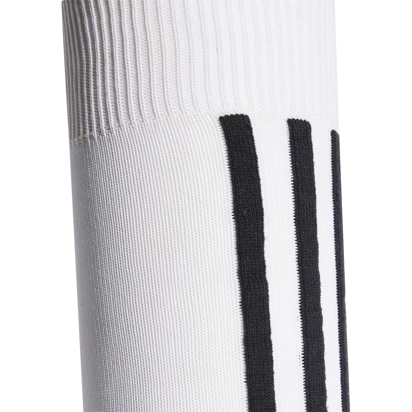 White-Black - Side - Adidas Unisex Adult Santos Football Socks