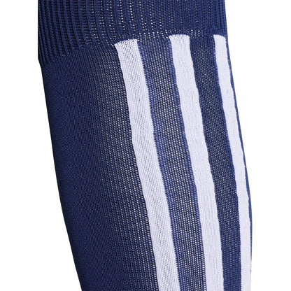 Navy Blue-White - Side - Adidas Unisex Adult Santos Football Socks