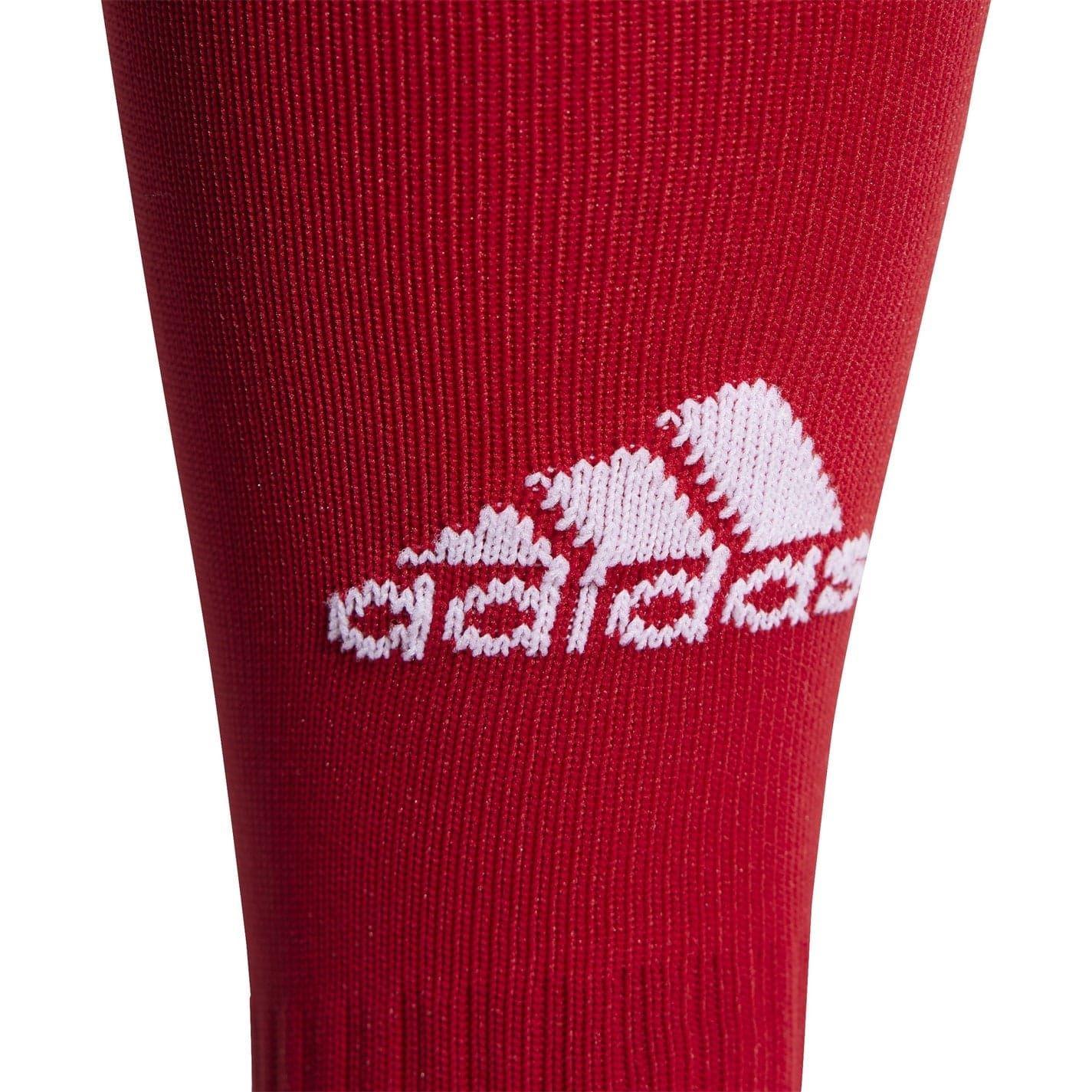 Red-White - Back - Adidas Unisex Adult Santos Football Socks