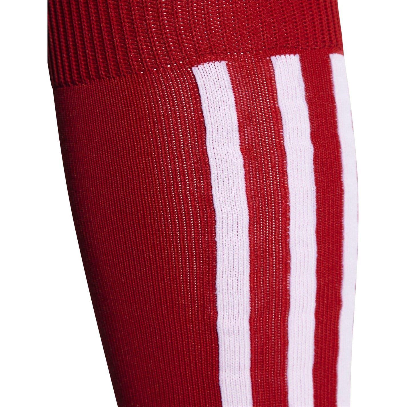 Red-White - Side - Adidas Unisex Adult Santos Football Socks