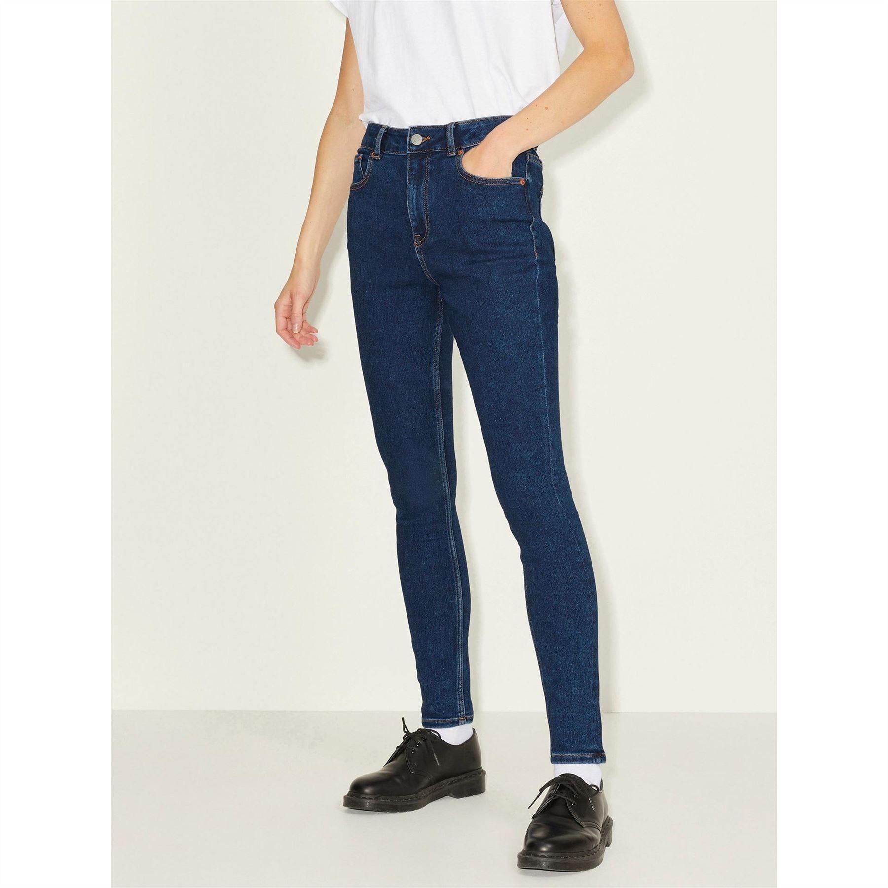 Dark Blue - Back - JJXX Womens-Ladies Vienna Skinny Jeans