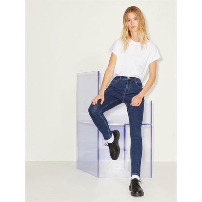 Dark Blue - Side - JJXX Womens-Ladies Vienna Skinny Jeans