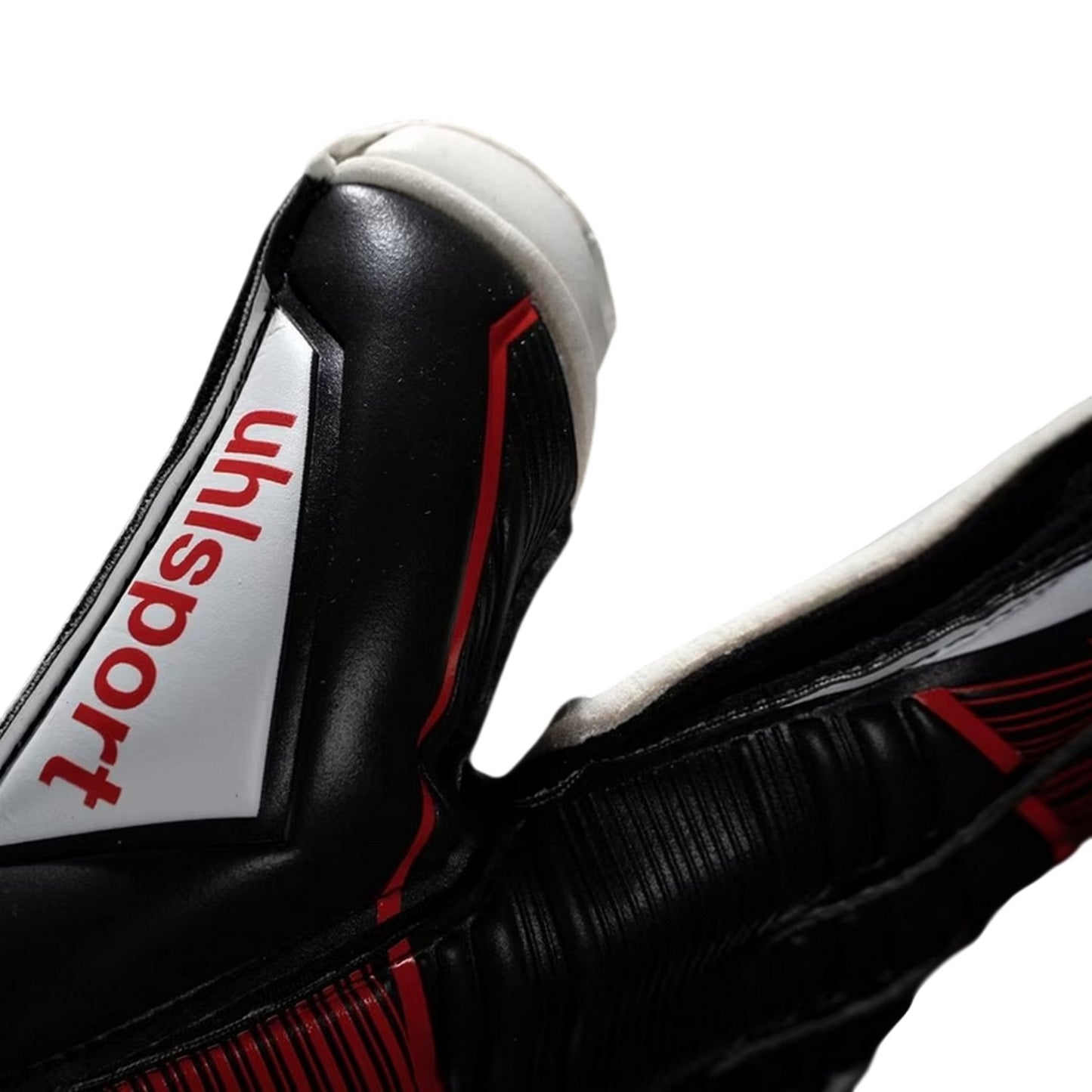 Black-Red-White - Side - UHL Sport Unisex Adult Powerline Soft Flexible Goalkeeper Gloves