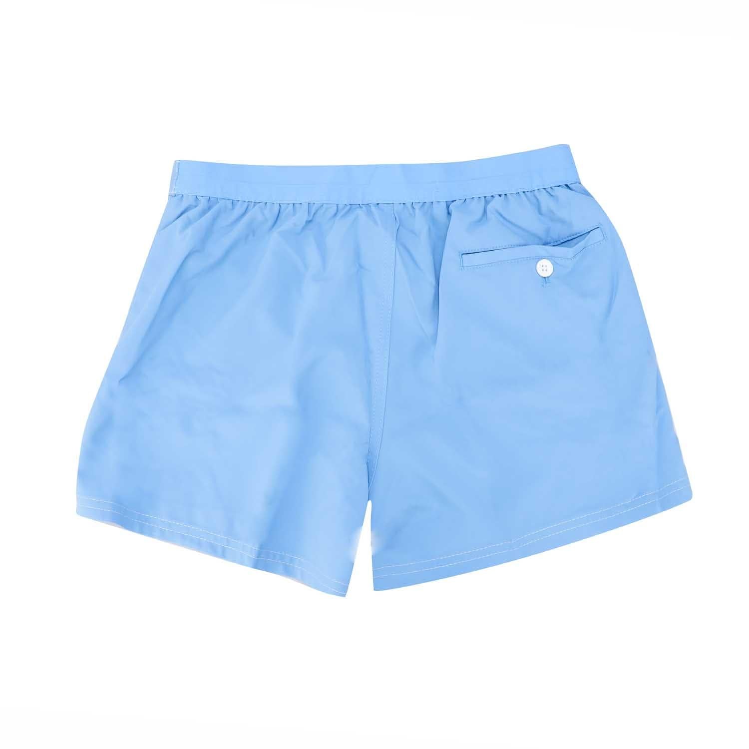 Light Blue - Back - Speedo Mens Volley Vintage Swim Shorts
