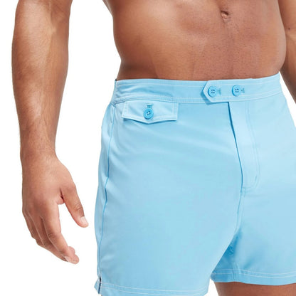 Light Blue - Side - Speedo Mens Volley Vintage Swim Shorts