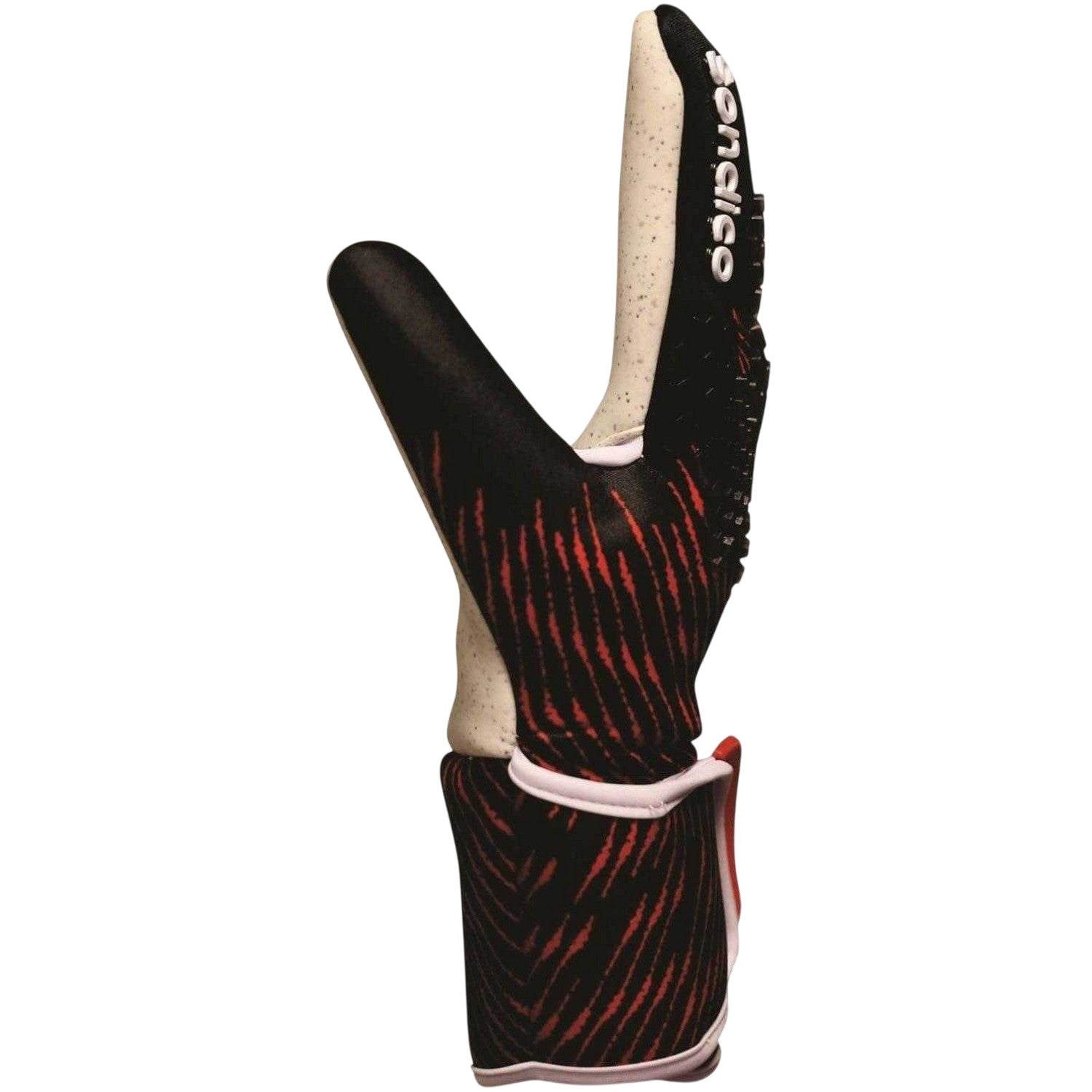 Black-Red - Side - Sondico Childrens-Kids Aerolite Lightweight Goalkeeper Gloves