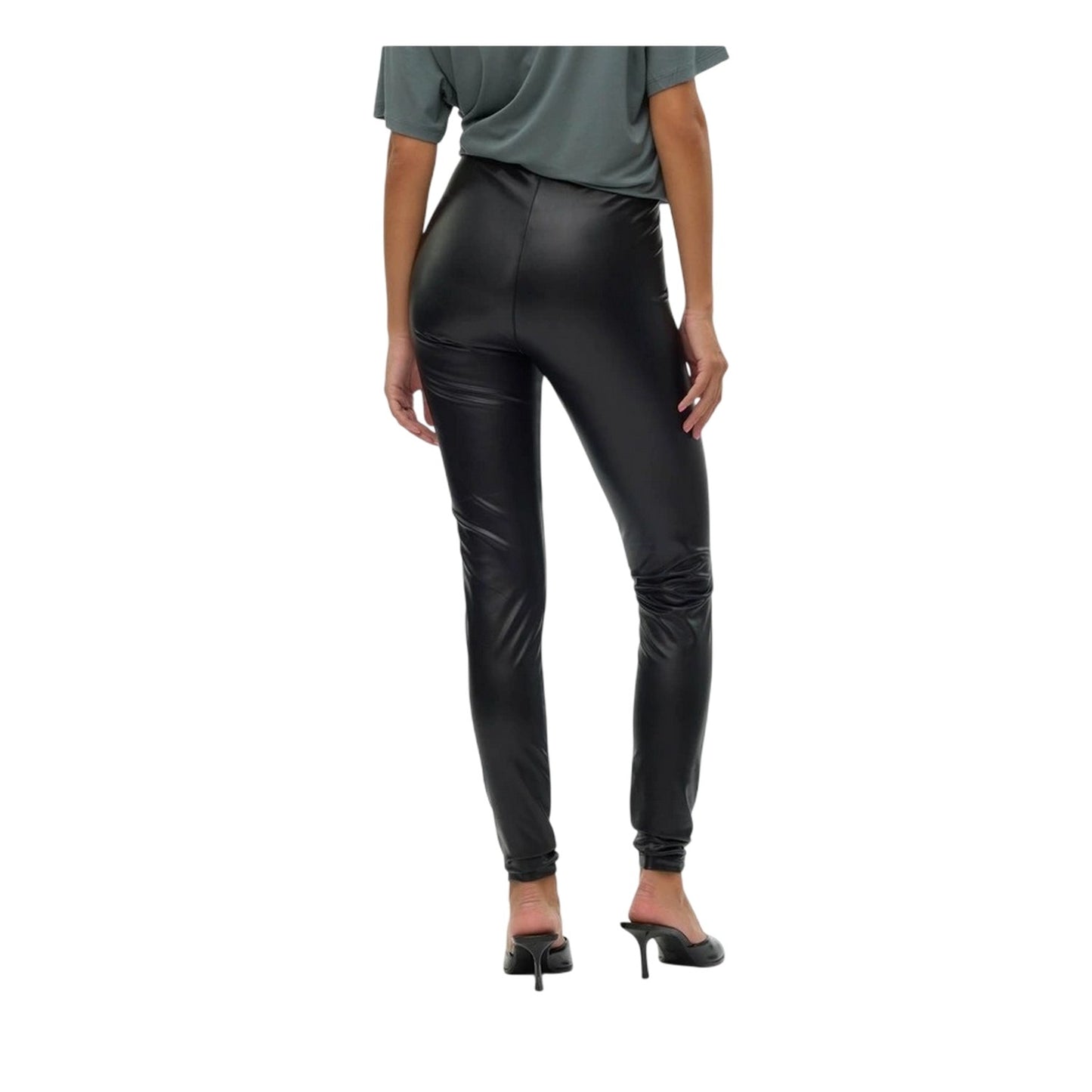 Black - Back - Vero Moda Womens-Ladies Tight Leggings