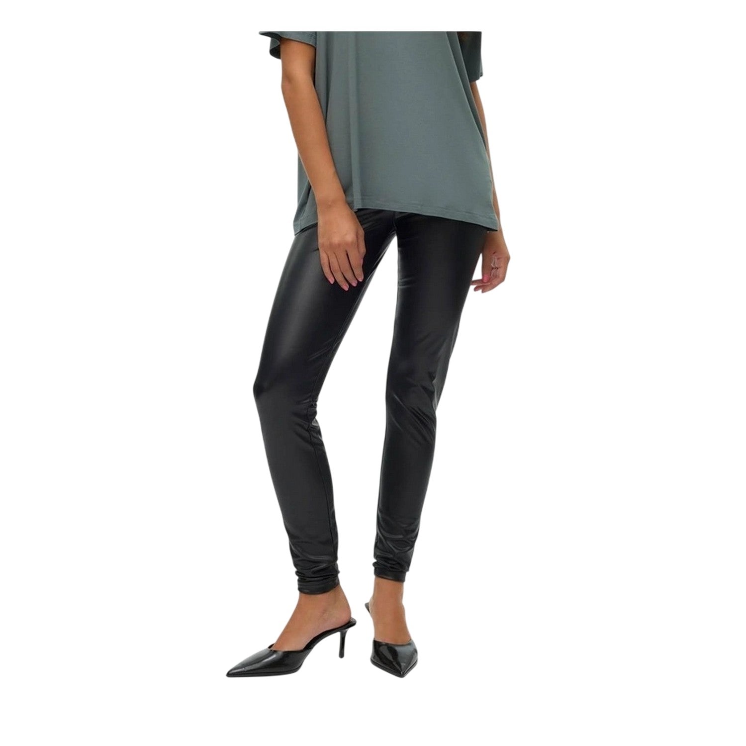 Black - Front - Vero Moda Womens-Ladies Tight Leggings