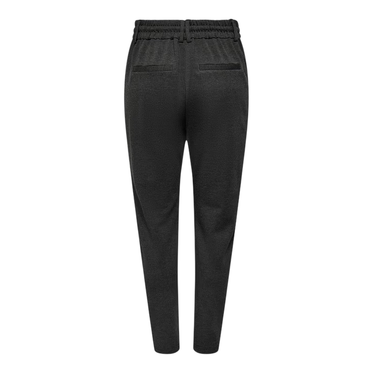 Dark Grey Melange - Back - Only Womens-Ladies Plain Slim Trousers