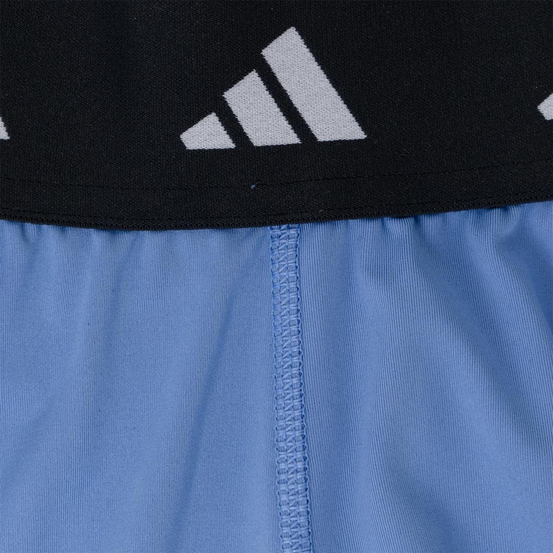 Blue - Side - Adidas Womens-Ladies Techfit 7-8 Leggings