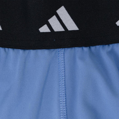 Blue - Side - Adidas Womens-Ladies Techfit 7-8 Leggings