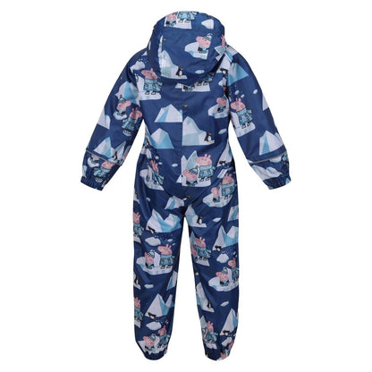 Blue-Arctic - Back - Peppa Pig Childrens-Kids Peppa Pig Rain Suit