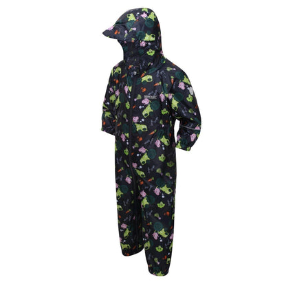 Navy - Side - Peppa Pig Childrens-Kids Peppa Pig Rain Suit