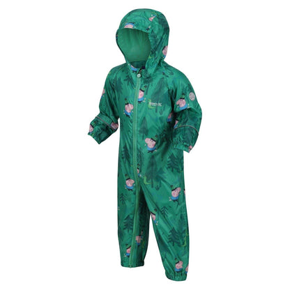 Jelly Bean-Dino Green - Side - Peppa Pig Childrens-Kids Peppa Pig Rain Suit