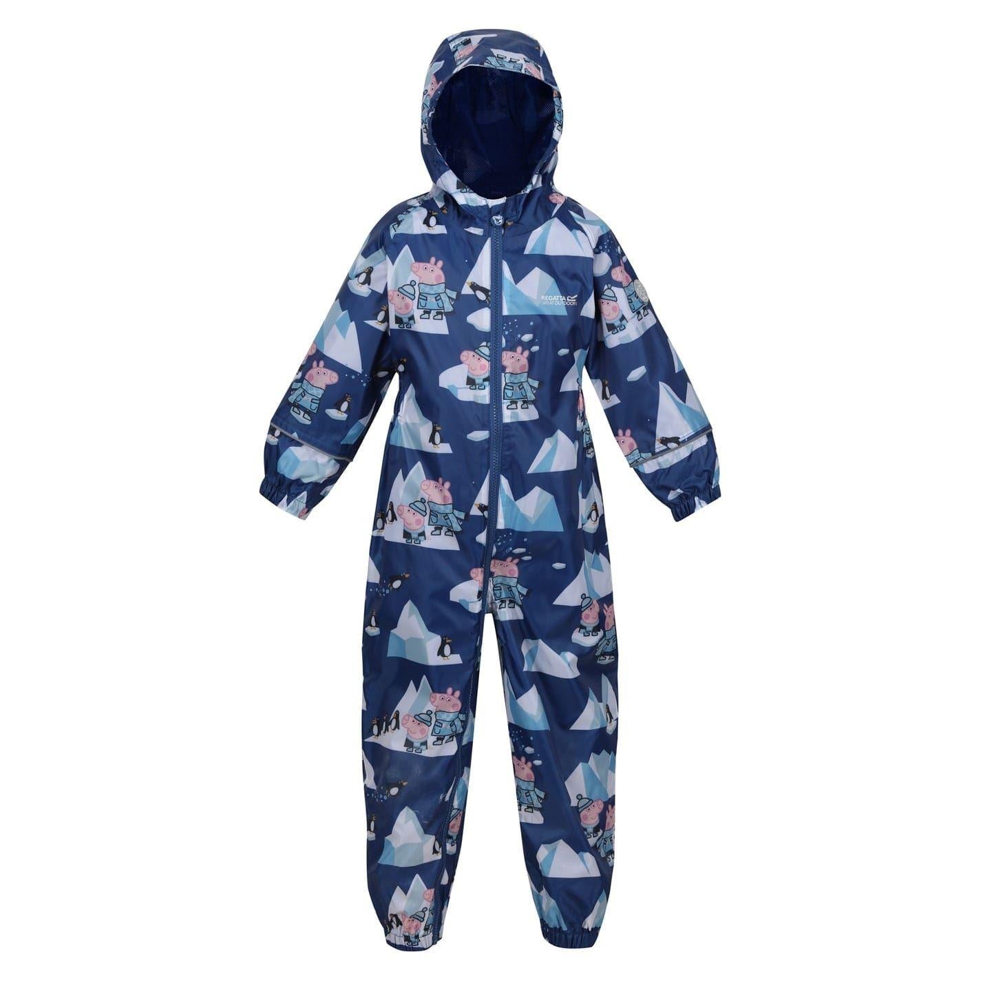 Blue-Arctic - Front - Peppa Pig Childrens-Kids Peppa Pig Rain Suit