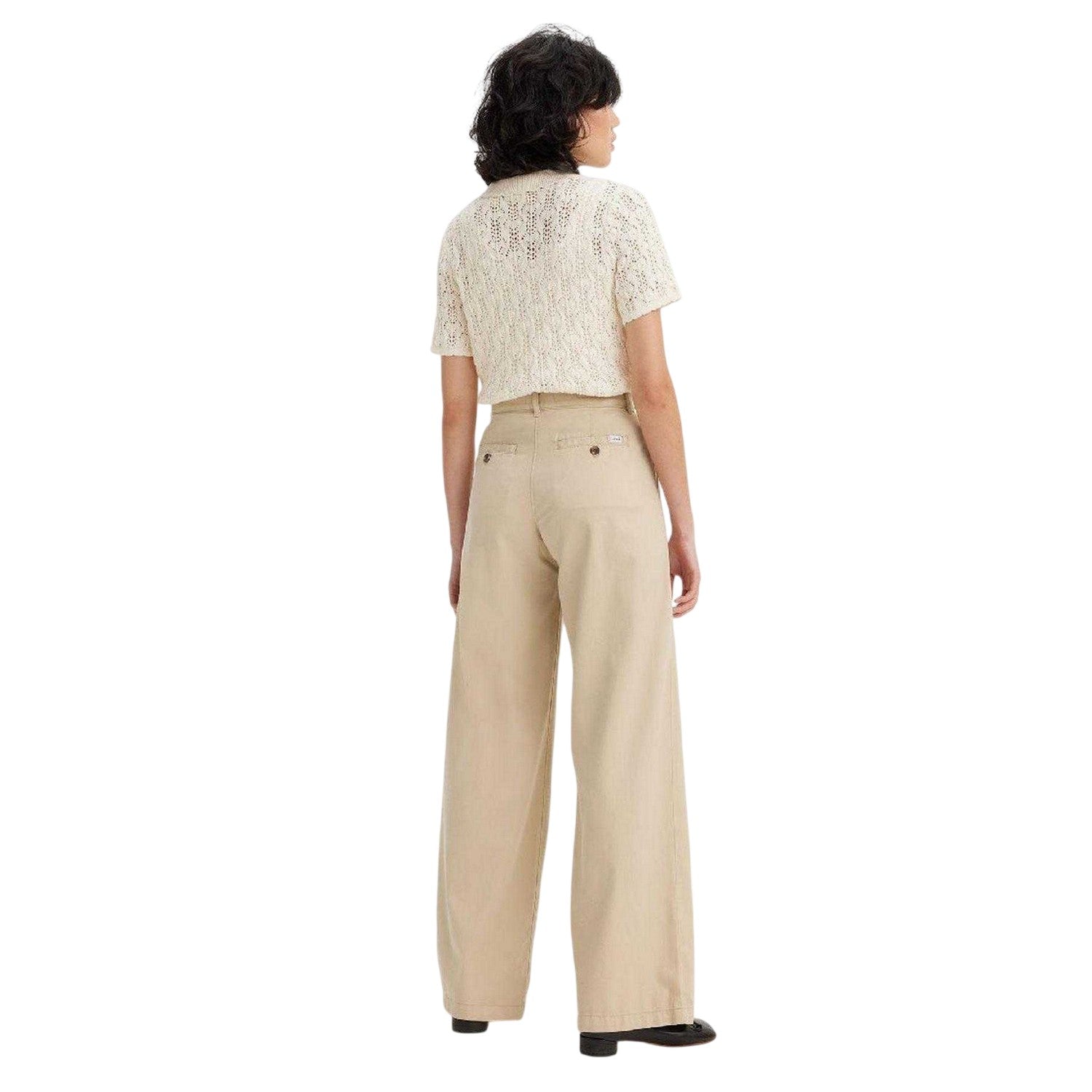 Safari - Back - Levis Womens-Ladies Safari Pleated Wide Leg Trousers