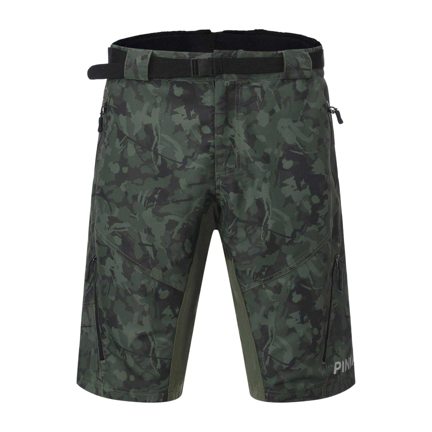 Green Camo - Front - Pinnacle Mens Pinnacle Cycling Shorts