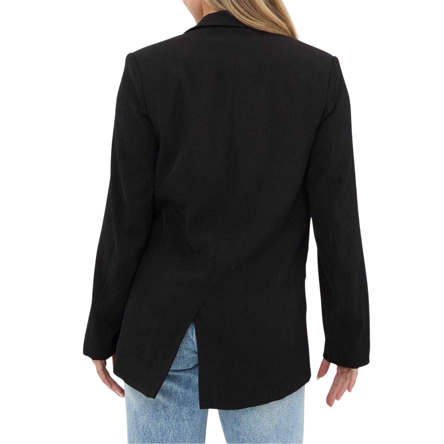 Black - Back - I Saw It First Womens-Ladies Woven Relaxed Fit Blazer