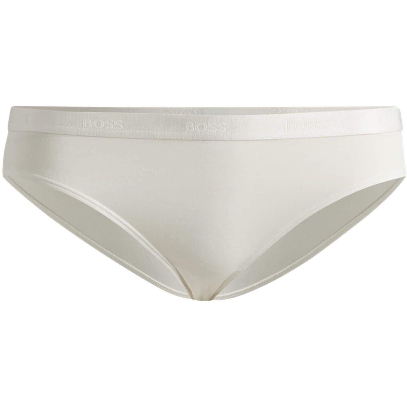 White - Back - Boss Womens-Ladies Logo Briefs