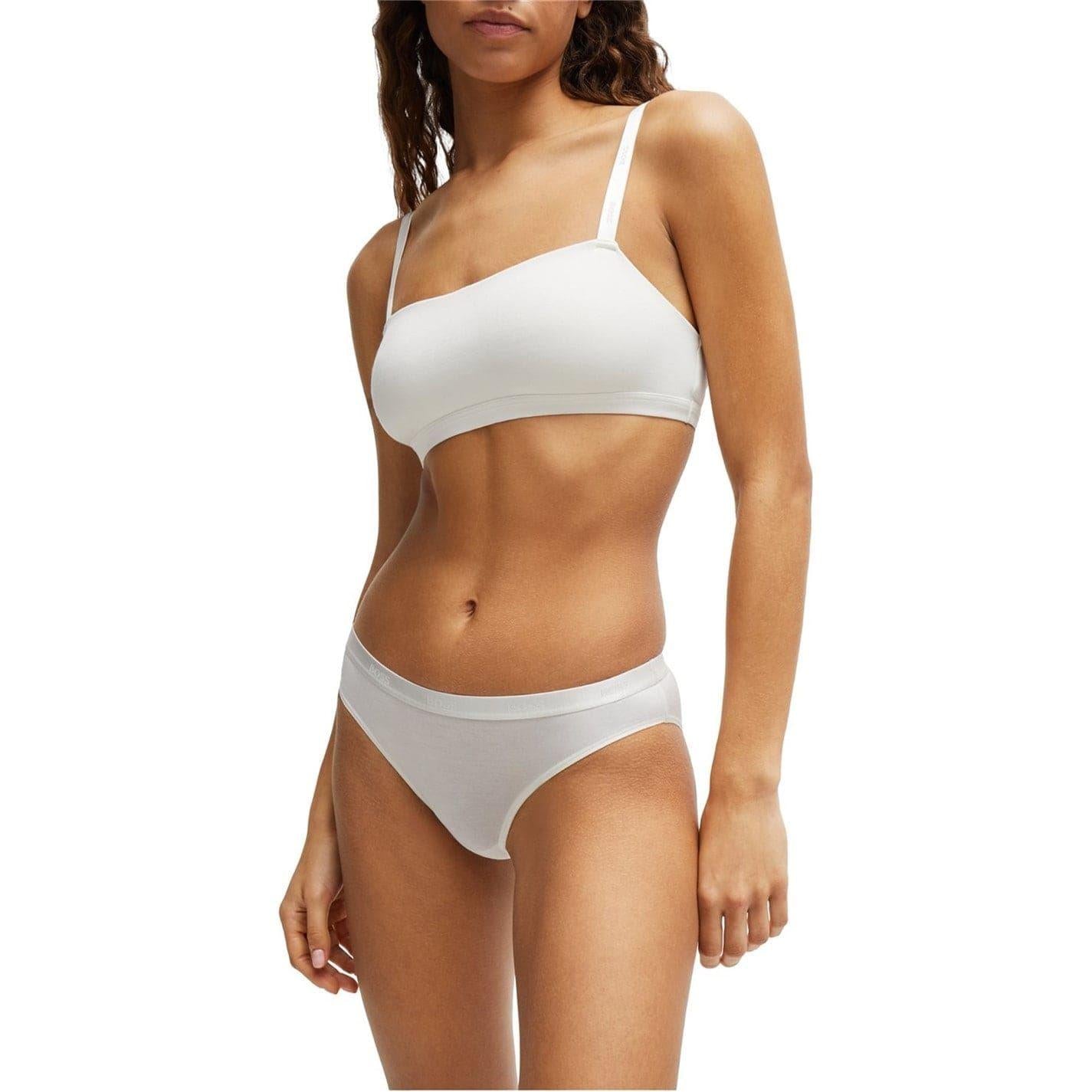 White - Side - Boss Womens-Ladies Logo Briefs