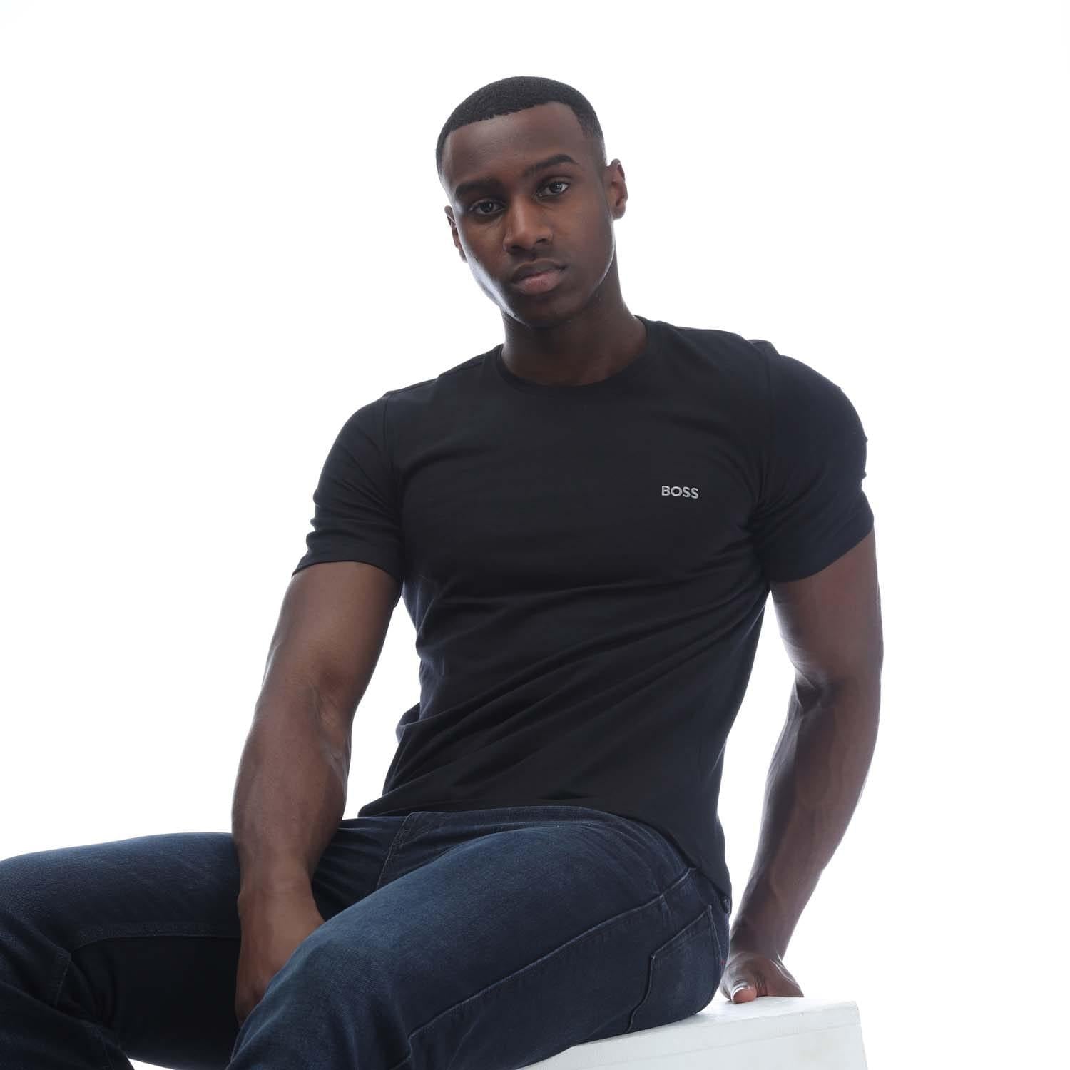 Black - Side - Boss Mens Mix&Match T-Shirt