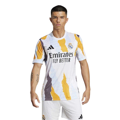 White - Lifestyle - Adidas Unisex Adult Pre-Match Real Madrid CF Training Football Shirt