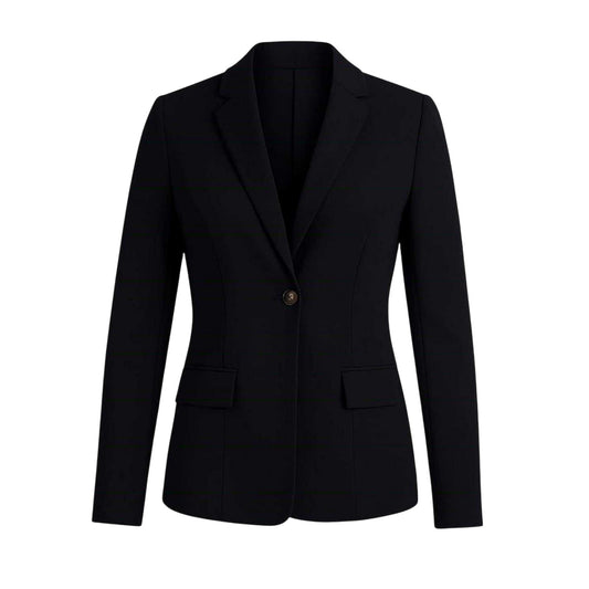 Black - Front - I Saw It First Womens-Ladies Crepe Tailored Blazer