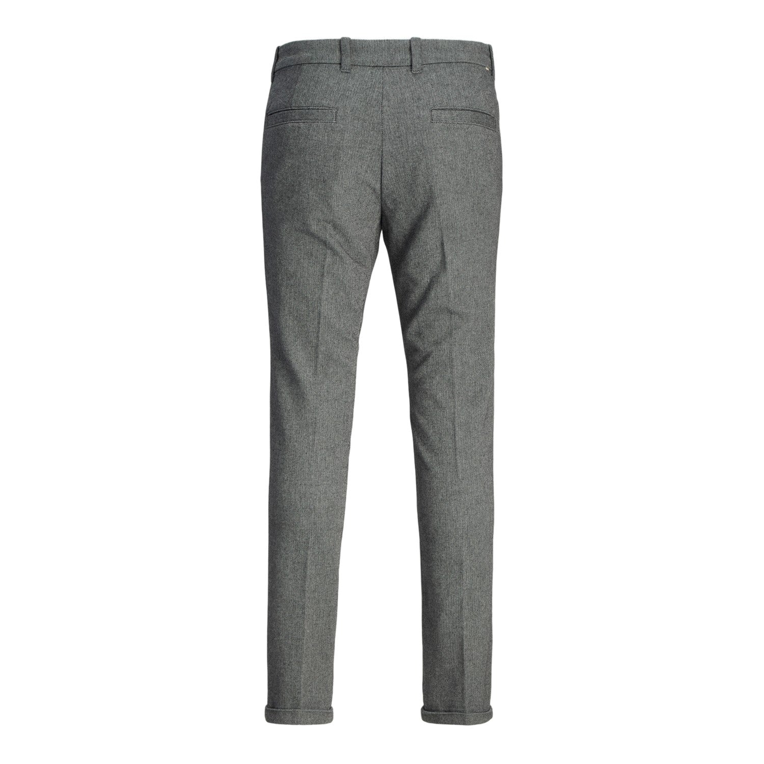 Grey Melange - Back - Jack And Jones Mens Henry Chinos