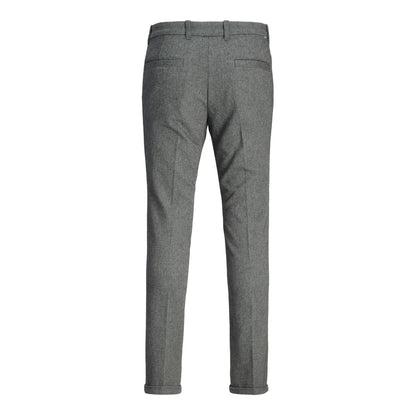 Grey Melange - Back - Jack And Jones Mens Henry Chinos