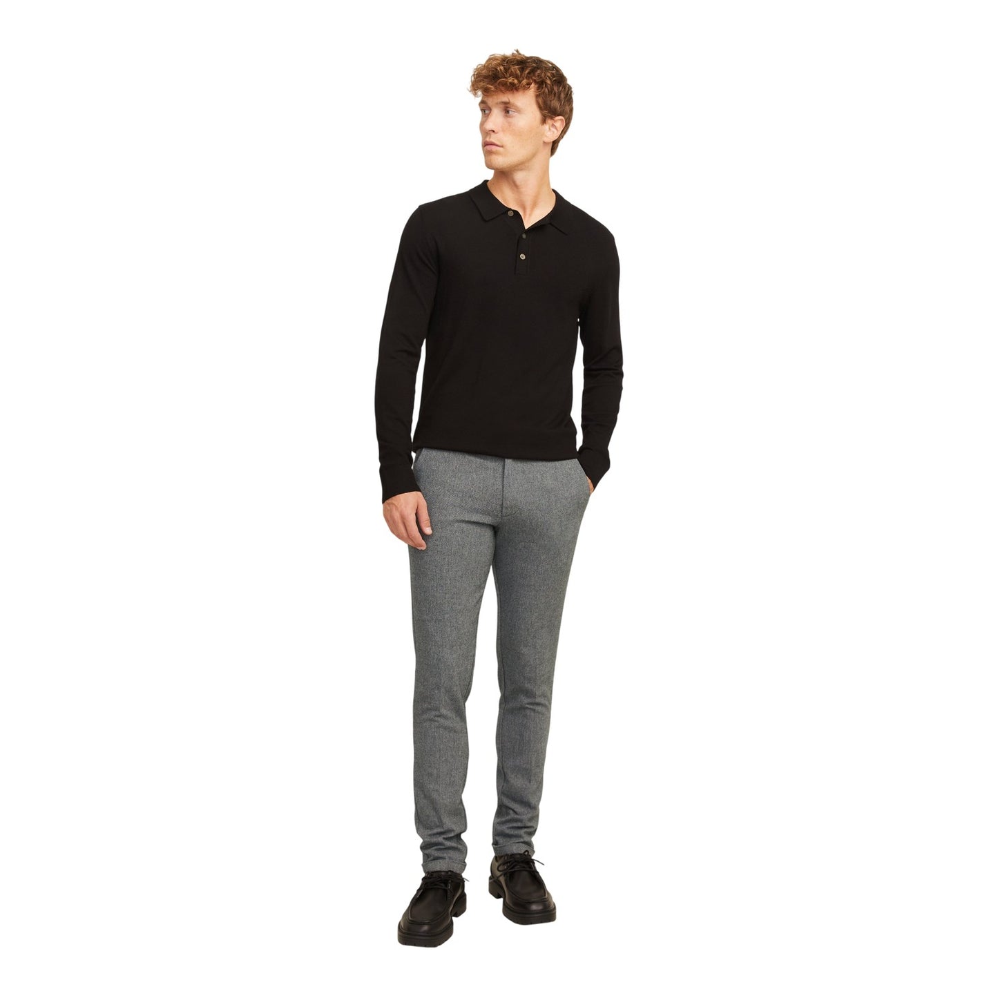 Grey Melange - Lifestyle - Jack And Jones Mens Henry Chinos