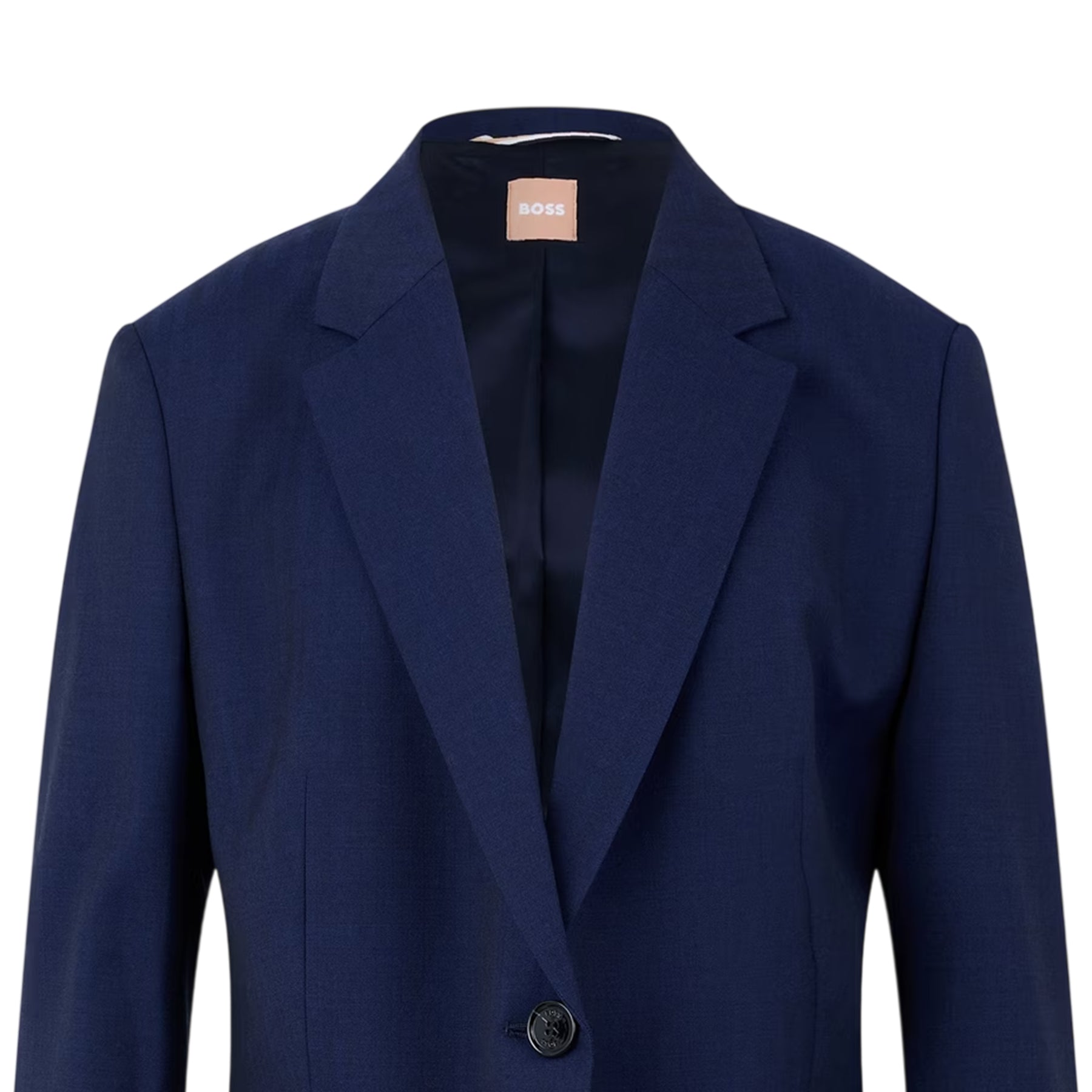 Navy - Side - Boss Womens-Ladies Jeniver Regular Blazer