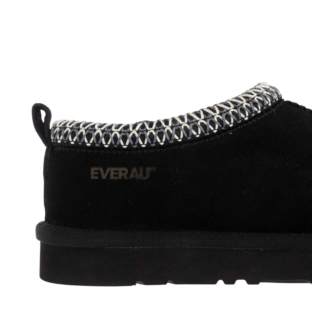 Black - Side - EverAu Womens-Ladies Wigeon Cow Suede Slippers