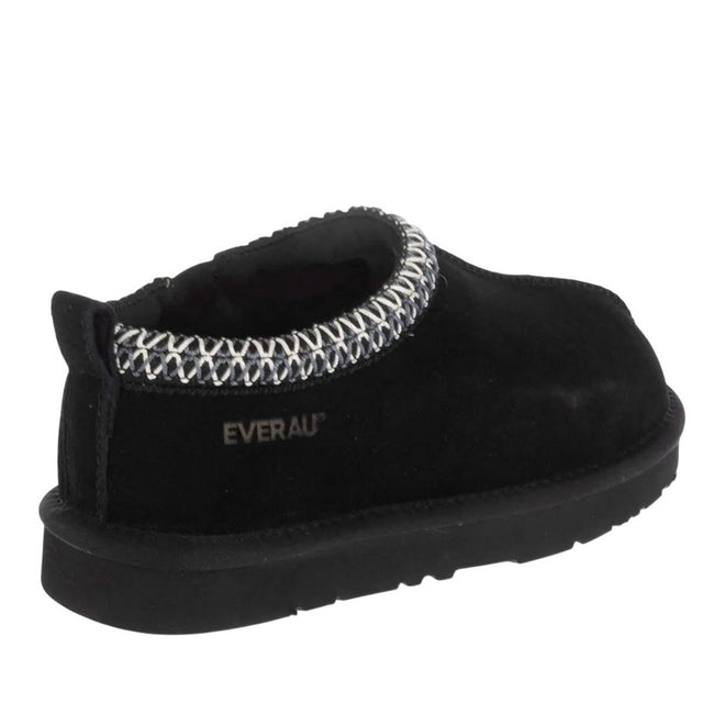 Black - Back - EverAu Womens-Ladies Wigeon Cow Suede Slippers