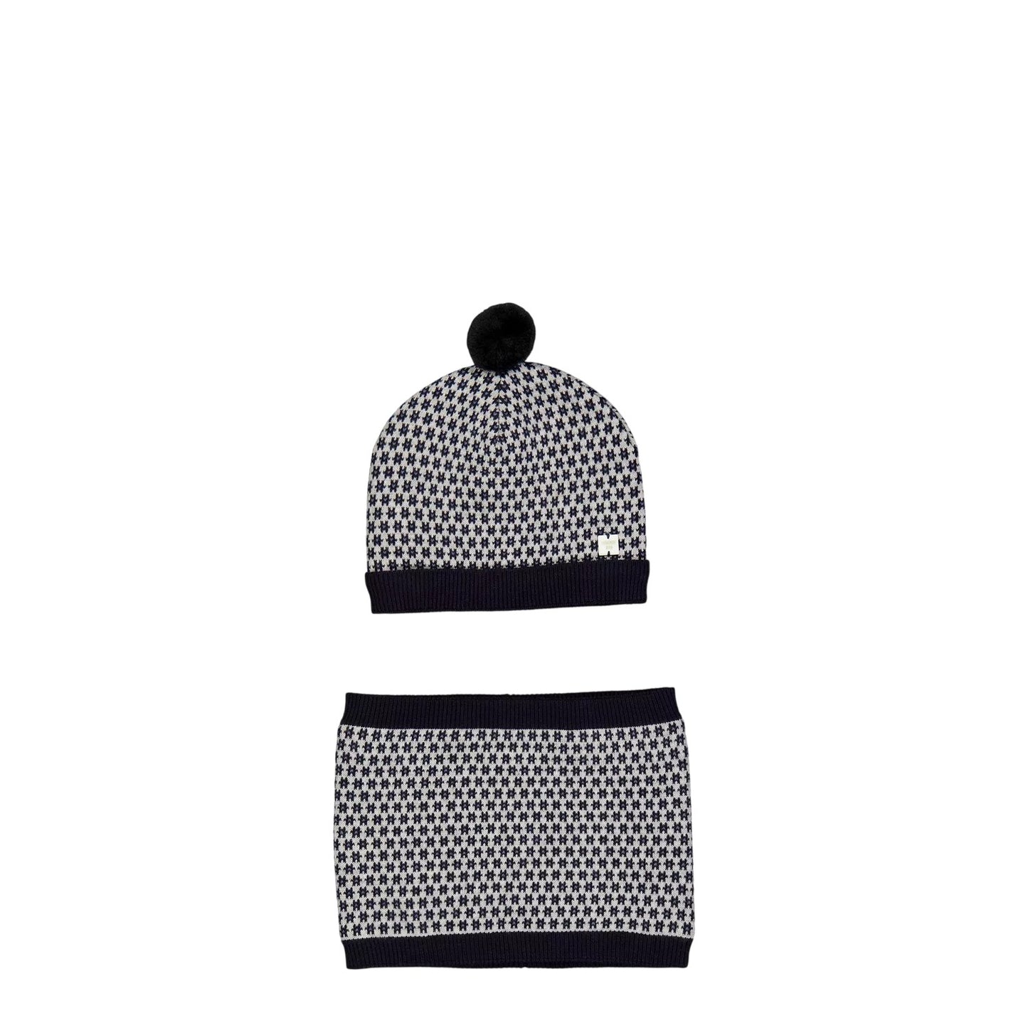 Light Grey - Front - Carrement Beau Childrens-Kids Beanie & Snood Set