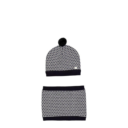 Light Grey - Front - Carrement Beau Childrens-Kids Beanie & Snood Set