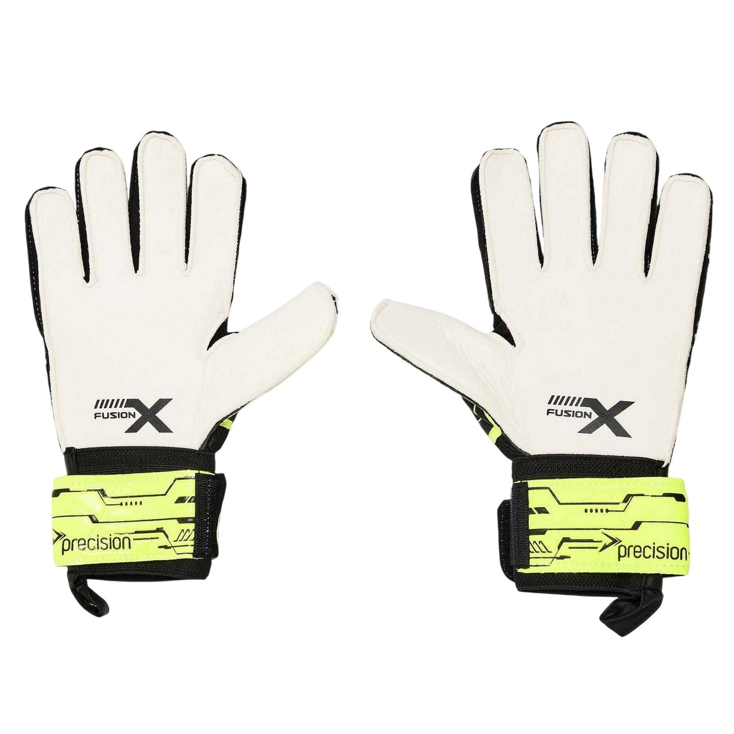 Yellow-Black - Back - Precision Unisex Adult Fusion X Goalkeeper Gloves