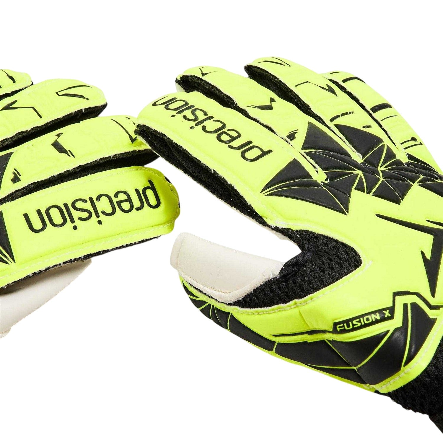 Yellow-Black - Side - Precision Unisex Adult Fusion X Goalkeeper Gloves