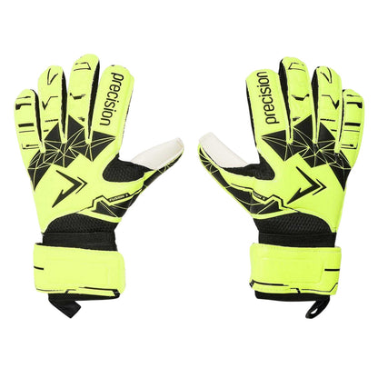 Yellow-Black - Front - Precision Unisex Adult Fusion X Goalkeeper Gloves
