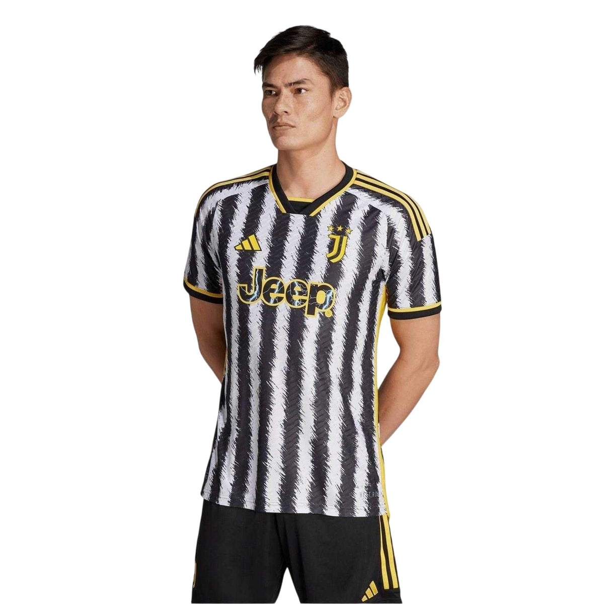 Black-White - Lifestyle - Adidas Unisex Adult 2023-24 Juventus FC Football Shirt