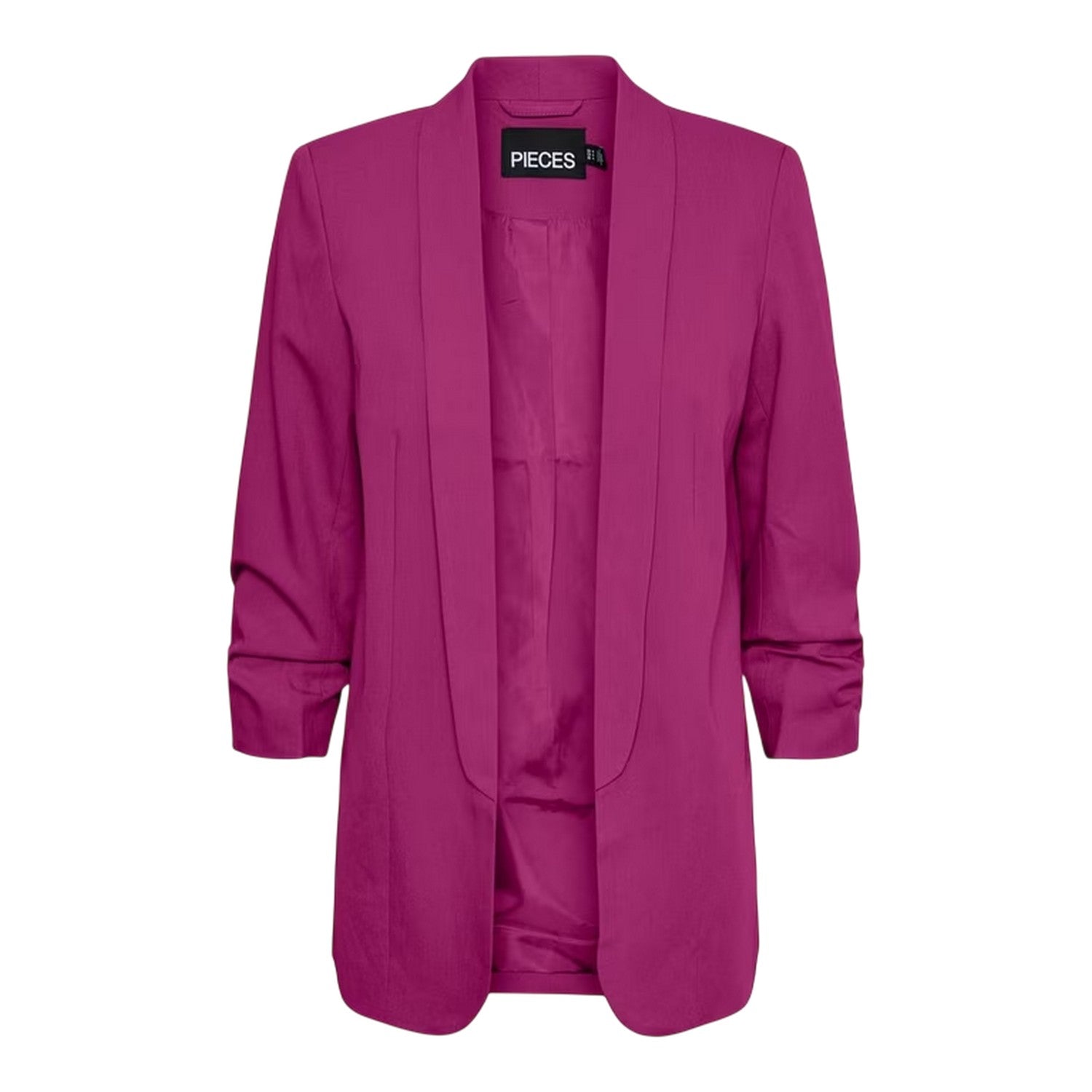 Festival Fuchsia - Front - Pieces Womens-Ladies 3-4 Sleeve Blazer