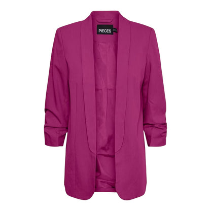 Festival Fuchsia - Front - Pieces Womens-Ladies 3-4 Sleeve Blazer