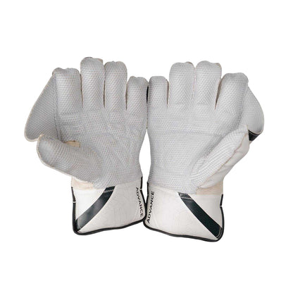 White - Side - Slazenger Childrens-Kids Fleece Cricket Wicket Keeper Gloves