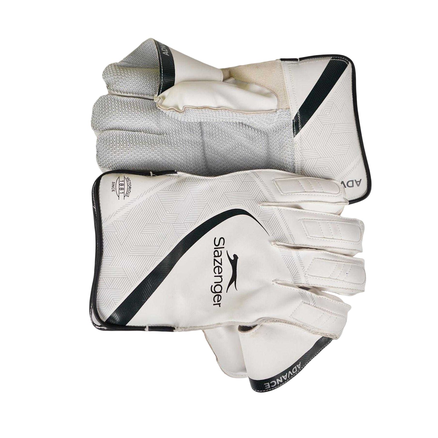 White - Lifestyle - Slazenger Childrens-Kids Fleece Cricket Wicket Keeper Gloves