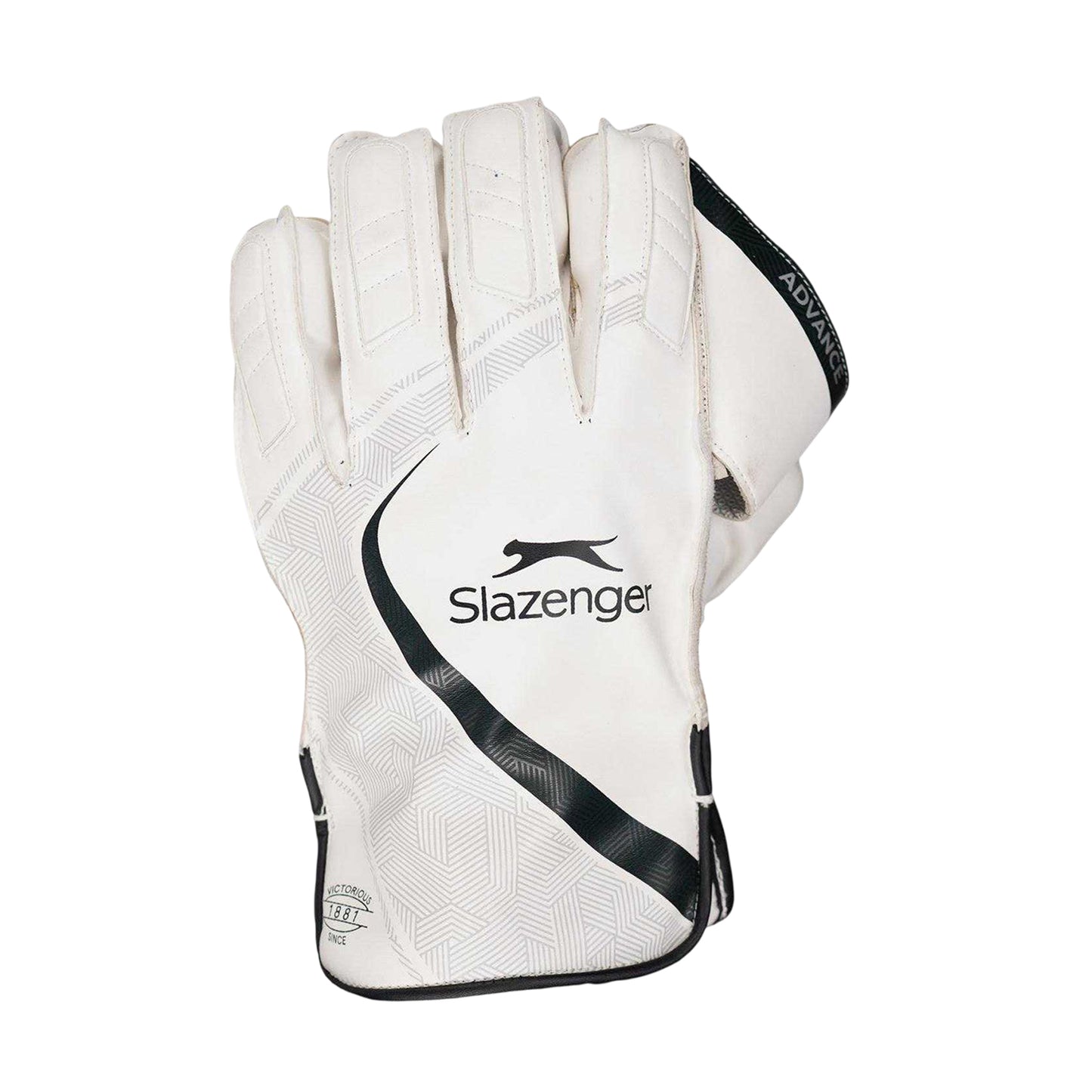 White - Front - Slazenger Childrens-Kids Fleece Cricket Wicket Keeper Gloves