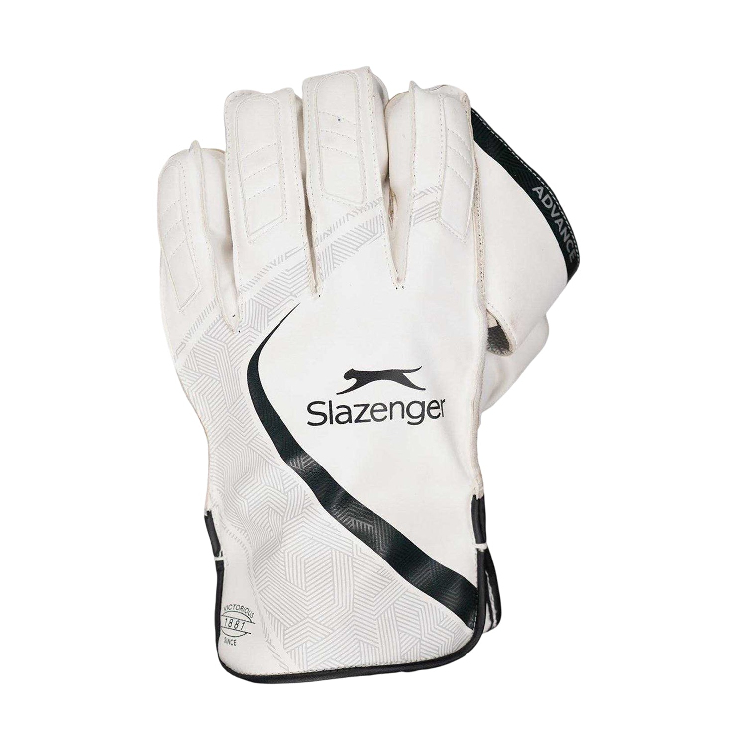 White - Front - Slazenger Childrens-Kids Fleece Cricket Wicket Keeper Gloves