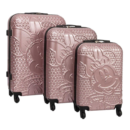 Bleach - Front - Minnie Mouse Embossed Suitcase Set