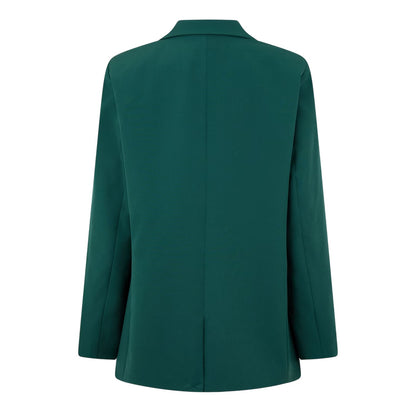 Trek Green - Back - Pieces Womens-Ladies Lapel Collar Regular Blazer